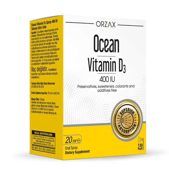 OCEAN Vitamin D3 400IU 20ml Sprey