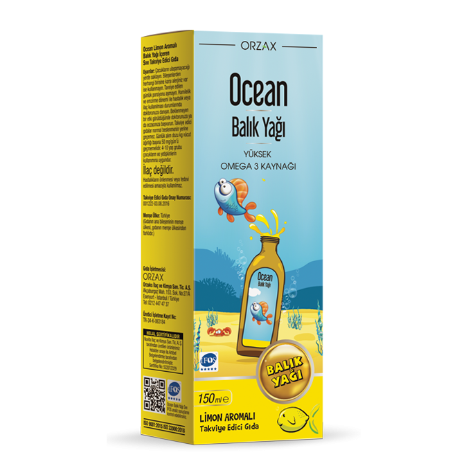 ORZAX Okean Fish Oil 150 ml limon flavored