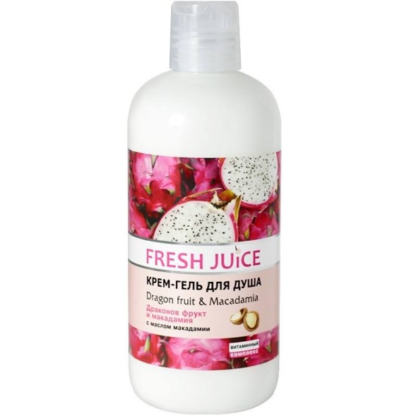 Fresh juice крем гель для душа драконов фрукт и макадамия 500мл