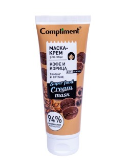 Compliment маска-крем для лица кофе и корица 130мл