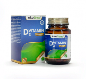 Ekotime/ Vitamin D3 10000mg/ Витамин д3 60 таб