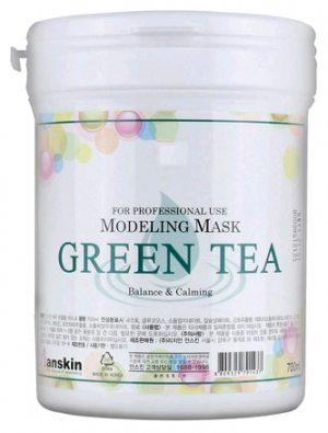 ANSKIN Маска альгинатная с экстрактом зелёного чая успокаивающая Green Tea Modeling Mask 240гр,банка 700 мл