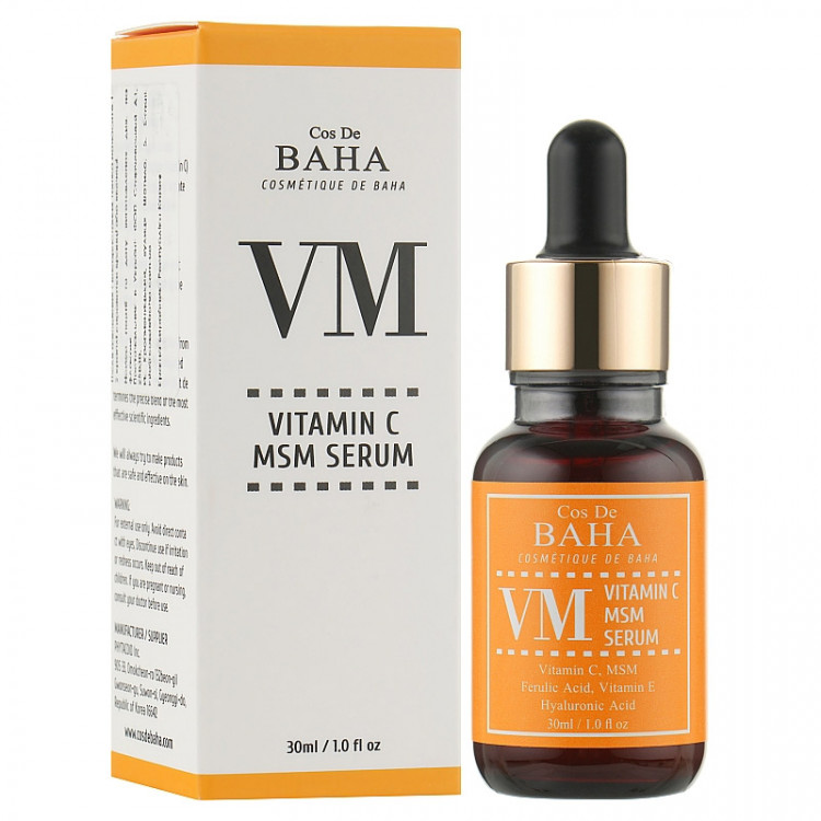 Cos De Baha/ Осветляющая сыворотка с витамином C и MSM для сияния кожи VM Vitamin C MSM Serum, 30мл