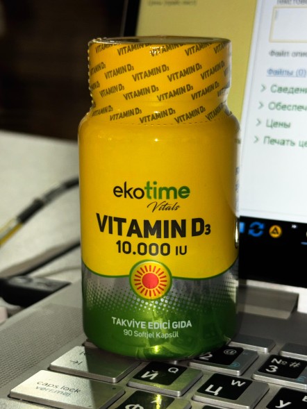 Ekotime Vitamin D3 10000iu 90soft