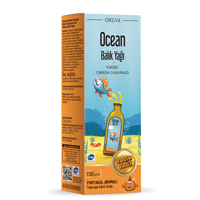 ORZAX Ocean fish oil 150ml детский жидкий