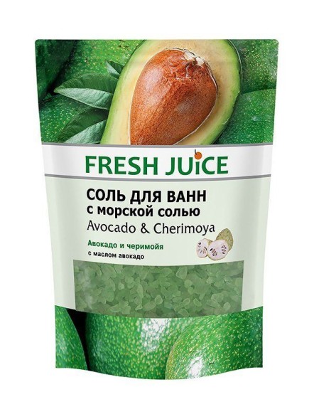 Fresh juice соль для ванн авакадо и черимойя 500гр
