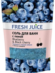 Fresh juice соль для ванн черника и черная вишня 500гр