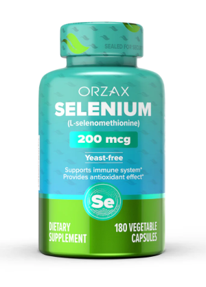 ORZAX Selenium, 200 mcg 180 Vegetable Capsules