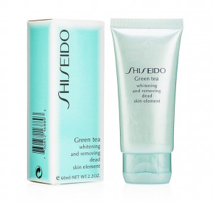 Пилинг для лица Shiseido Green Tea/мягкий/"Зеленый чай"/корейская косметика/очищающий