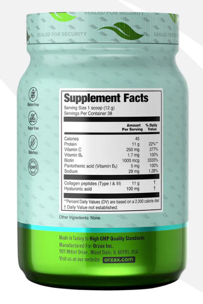 ORZAX Collagen PEPTIDES 454g