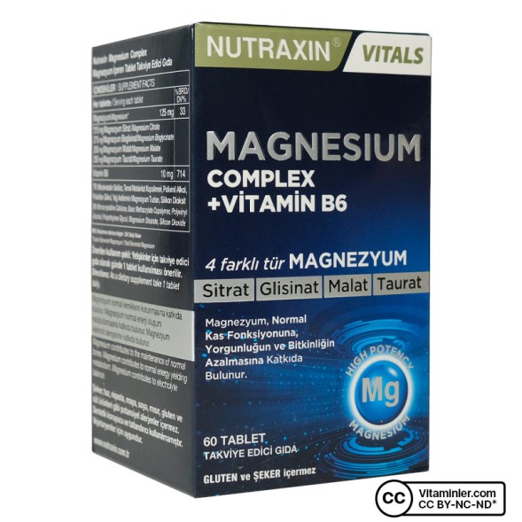 Nutraxin Magnesium complex+vitamin B6 60tab