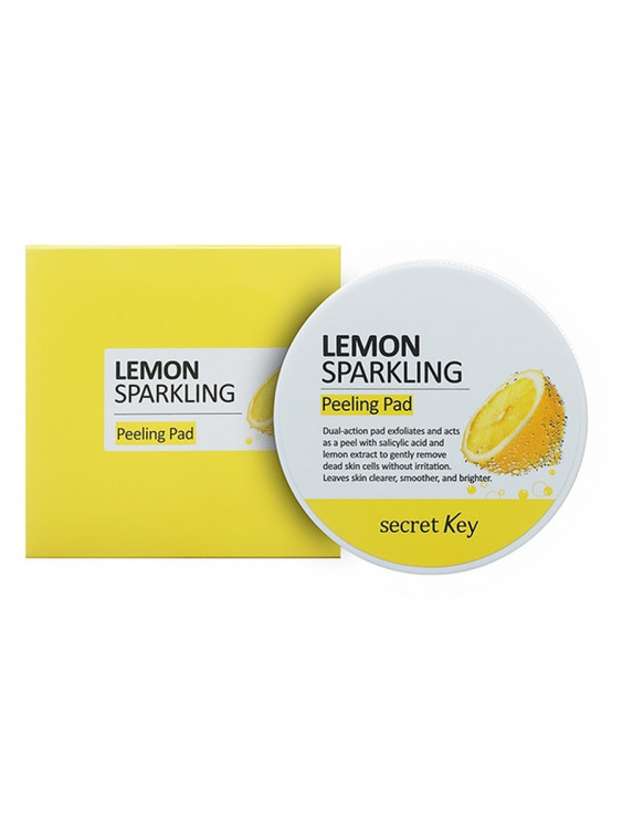 Secret Key/ Ватные пилинг-диски с экстрактом лимона и салициловой кислотой Lemon Sparkling Peeling Pad
