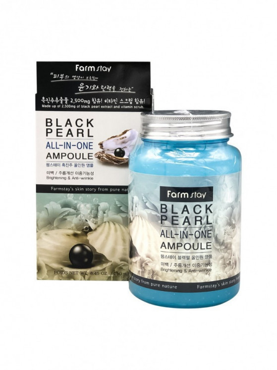 FarmStay/ Многофункциональная ампульная сыворотка с экстрактом черного жемчуга Black Pearl All In One Ampoule