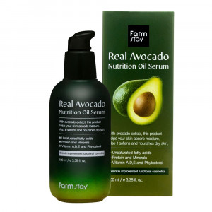 FarmStay/ Сыворотка питательная с маслом авокадо Real Avocado Nutrition Oil Serum, 100 мл