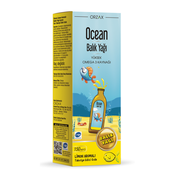 ORZAX Ocean Fish Oil 150ml лимон