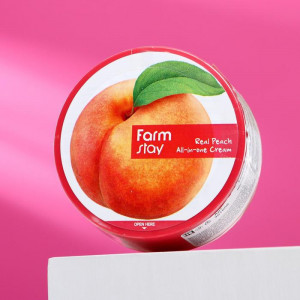 FarmStay Крем многофункциональный увлажняющий с экстрактом персика Real Peach All-In-One Cream ,300 мл
