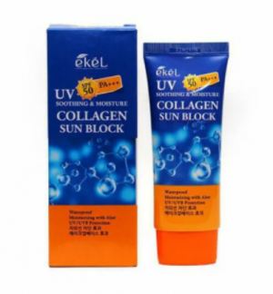 Ekel Collagen Sun Block SPF 50 PA+++ - Солнцезащитный крем для лица с коллагеном