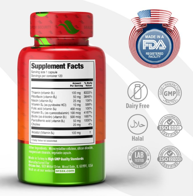 ORZAX Ocean B-complex 120 capsules