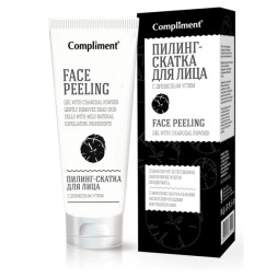 Пилинг-скатка для лица с углем Compliment