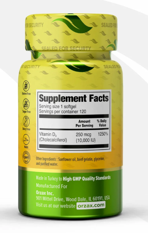 ORZAX Ocean D3 5000IU 360 softgel